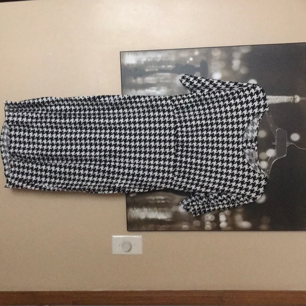 ASOS black and white dress.